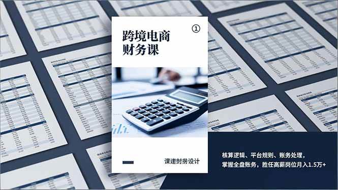 (1.8)跨境电商财务课，核算逻辑、平台规则、账务处理，掌握全盘账务，胜任高薪岗位月入1.5万+