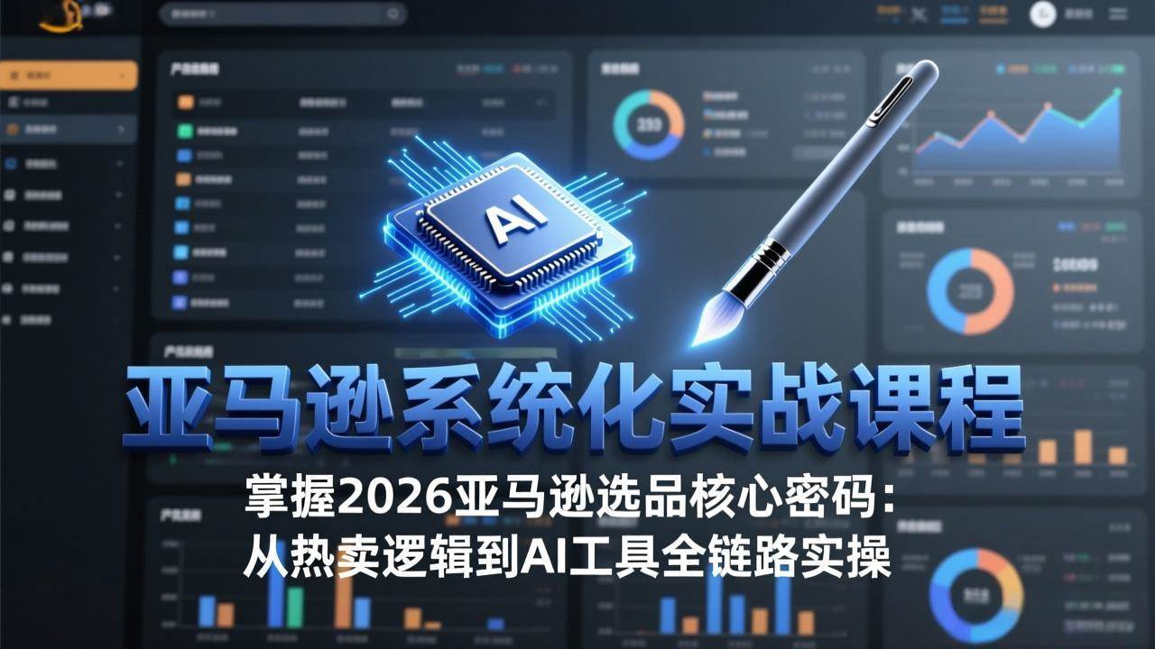 (3.11)亚马逊系统化实战课-更新3月：2026最新选品方法论，从热卖原因分析到AI作图，提升选品成功率