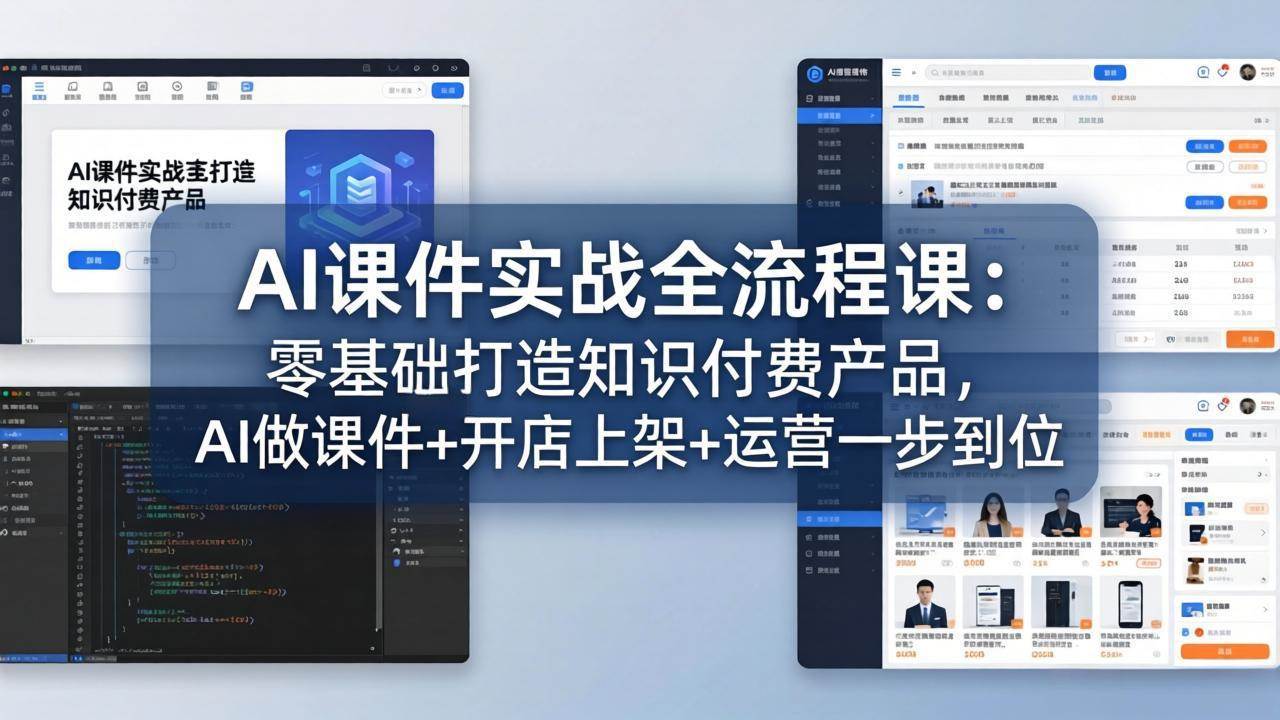 (4.12)AI课件实战全流程课：零基础打造知识付费产品，AI做课件+开店上架+运营一步到位