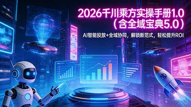 (4.13)2026 千川乘方实操手册 1.0（含全域宝典 5.0）AI 智能投放+全域协同，解锁新范式，轻松提升ROI
